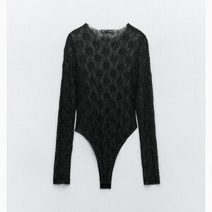 Zara Black Fitted Bodysuit